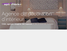 Tablet Screenshot of espritsdinterieurs.fr